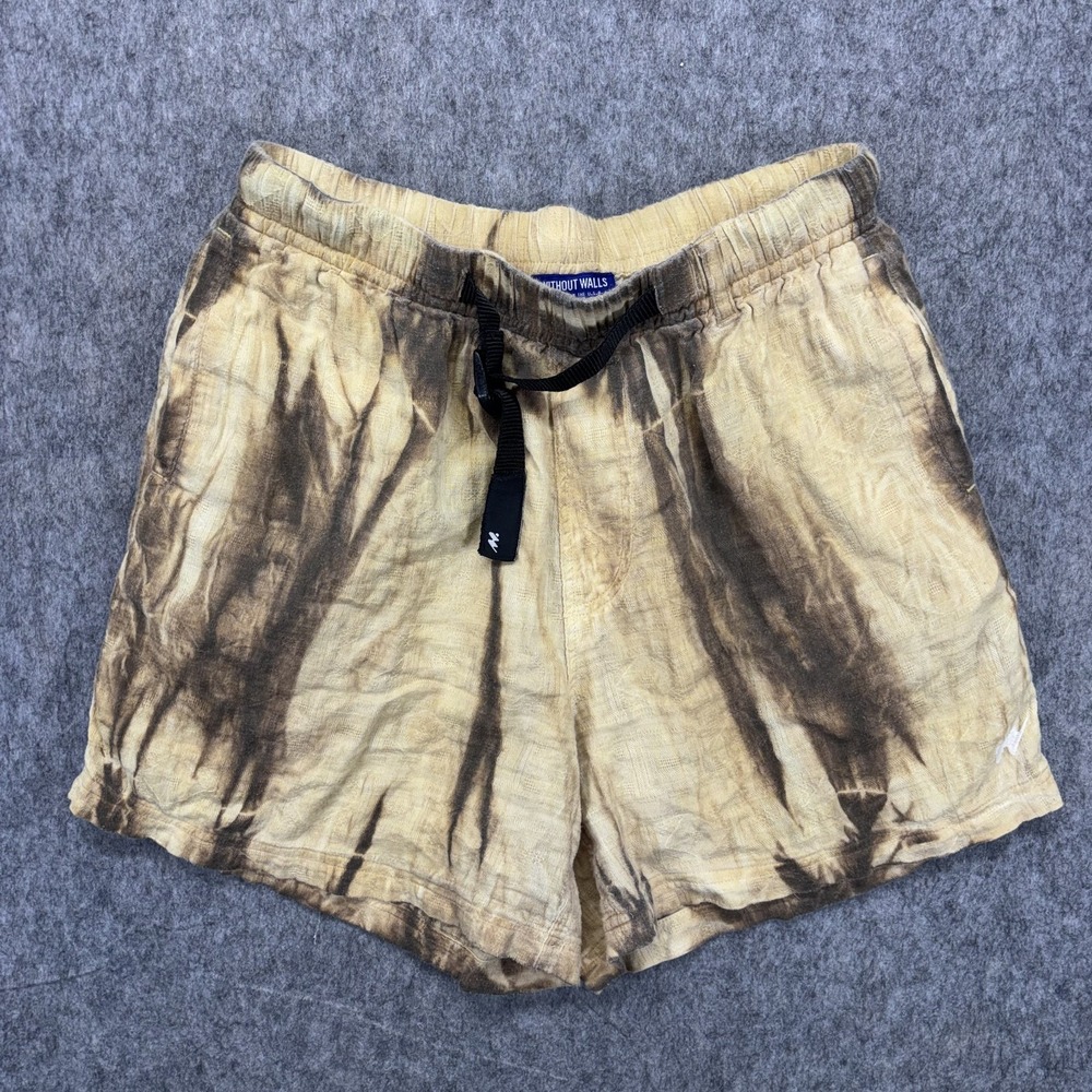 Without Walls Shorts Men's Small Belted Light Weight Cotton Tie Dye 5" India USA